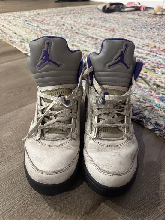 Jordan Other - Jordan Kids White and Purple High-Top Sneakers